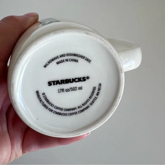 Starbucks Coffee Tea White & Green Spell-out Logo Tall Latte Mug - Picture 6 of 8